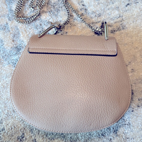 Chloe Grained Lambskin Drew Shoulder Gray Bag - Picture 5 of 10